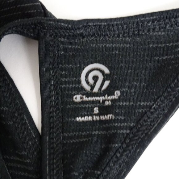 Champion Black Space Dye Racerback Tank Top Women Size S Workout Athletic Gym - Picture 5 of 11